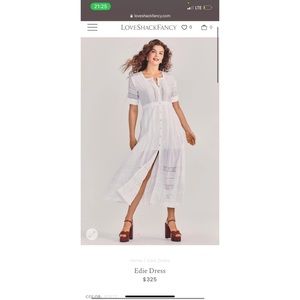 LoveShackFancy White Edie Dress